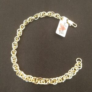 Pulsera de oro laminado corte cesta de víbora 21.5 cm