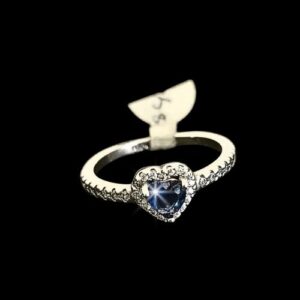 Anillo inspiración PANDORA corazón azul