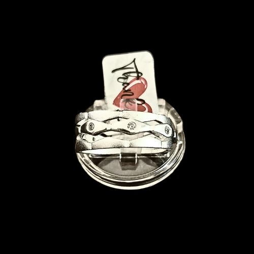Anillo de tres aros en plata #7