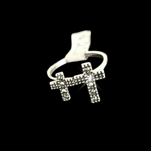 Anillo cruces en marquesita
