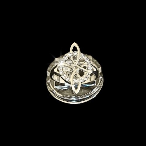 Anillos nudo de bruja con microcirconias #6