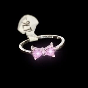 Anillo moño color rosa