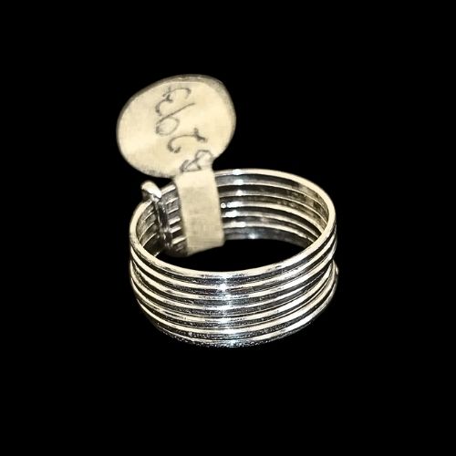 Anillo semanario en plata liso #6