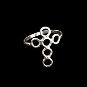 Anillo cruz lisa