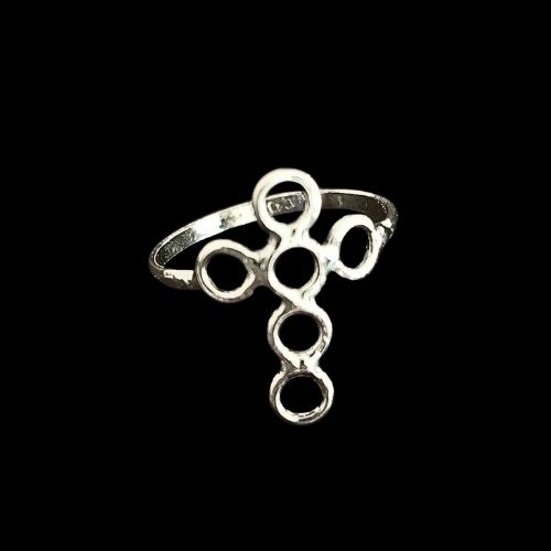 Anillo cruz lisa