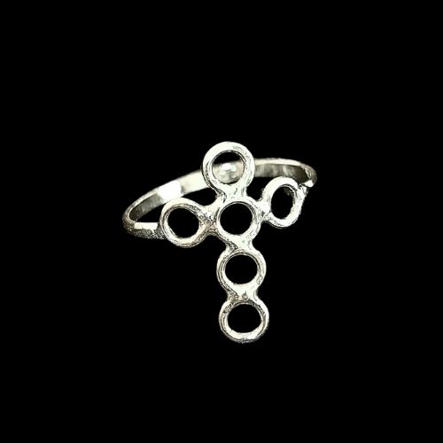 Anillo cruz lisa