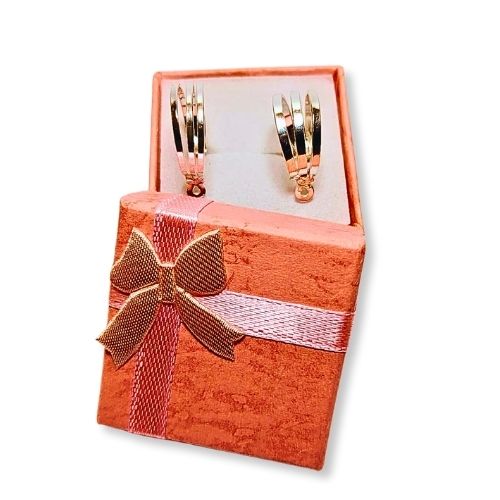 Arracada tres en uno lisas medianas-chicas