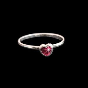 Anillo biselado rojo liso #10