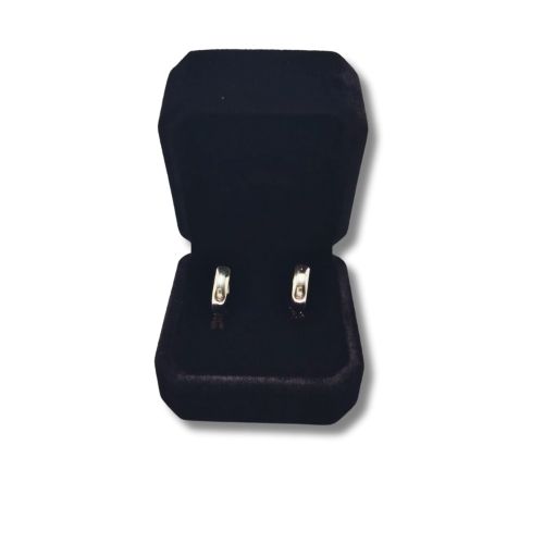 Arracadas lisas anchas chicas