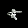 Anillo cruz ajustable liso
