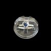 Anillo corazón biselado azul