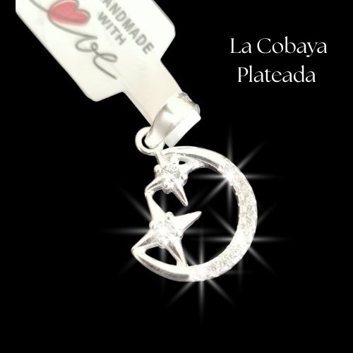 Dije de luna y estrella con microcirconias