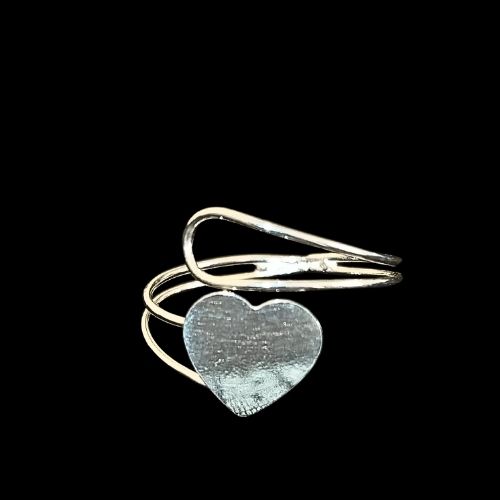 Anillo ajustable corazón liso